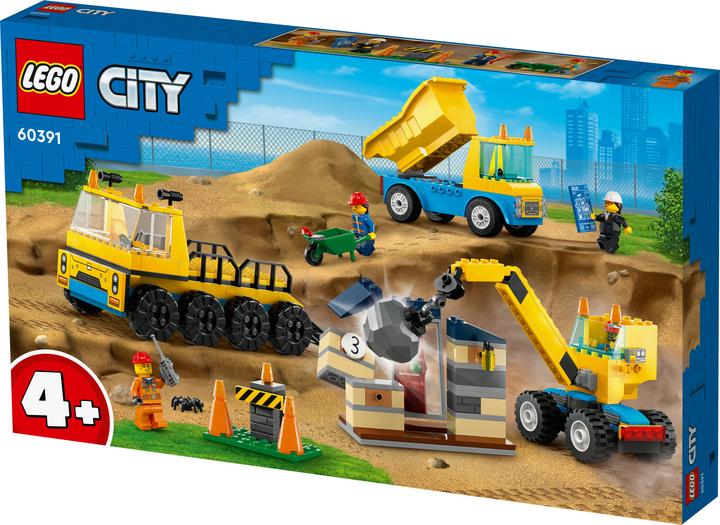 Actual product image LEGO Construction vehicles and crane with wrecking ball (60391, LEGO City)