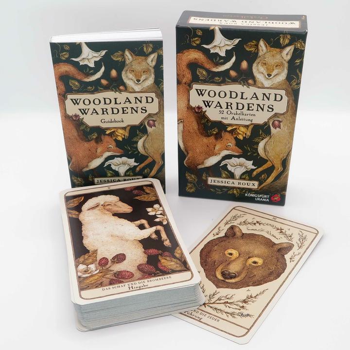 Produktbild Woodland Wardens: 52 Orakelkarten mit Booklet (Deutsch, Jessica Roux, 2023)