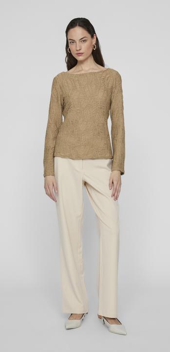 Actual product image Vila Boat-neck top with long sleeves (XS)