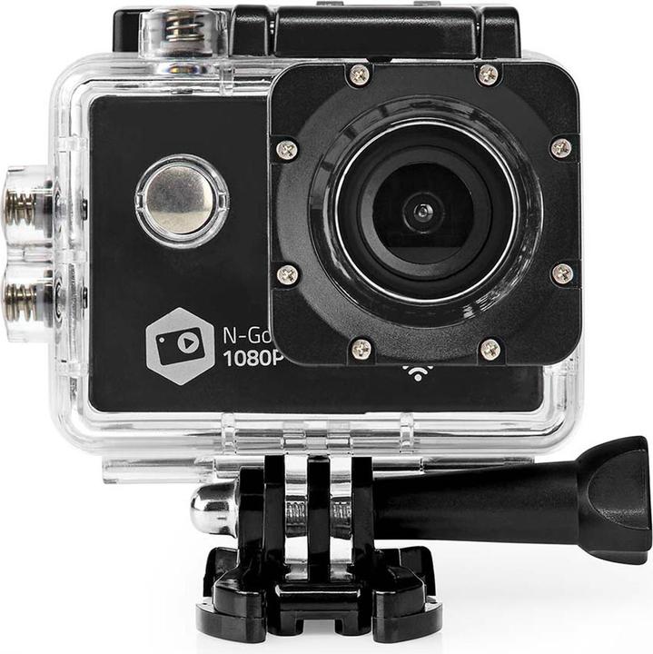 Nedis Action Cam 1080p@30fps 12 MPixel Waterproof up to: 30.0 m 90 min WLAN App available for: Andro (30p, Wi-Fi)