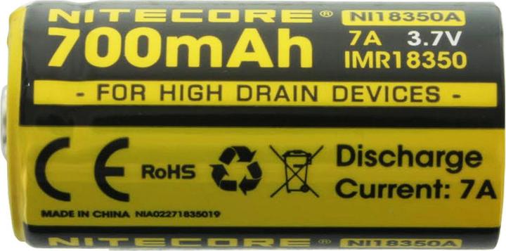 Immagine prodotto Nitecore Batteria 18350 Li-Ion IMR