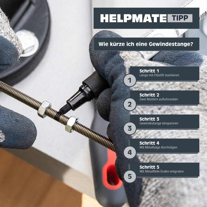 Produktbild Helpmate Gewindestange M10x330, verzinkt, 10 Stück