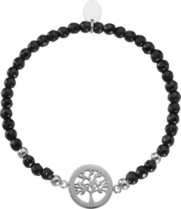 Actual product image Bijouteria Bracelet (18 cm, Black jade, Stainless steel)
