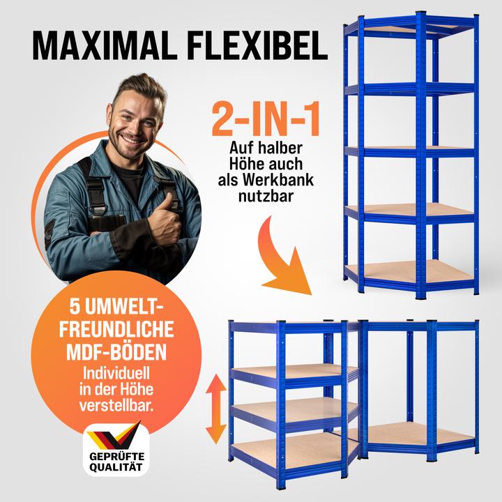 Actual product image Monzana Heavy duty shelving Corner shelving
