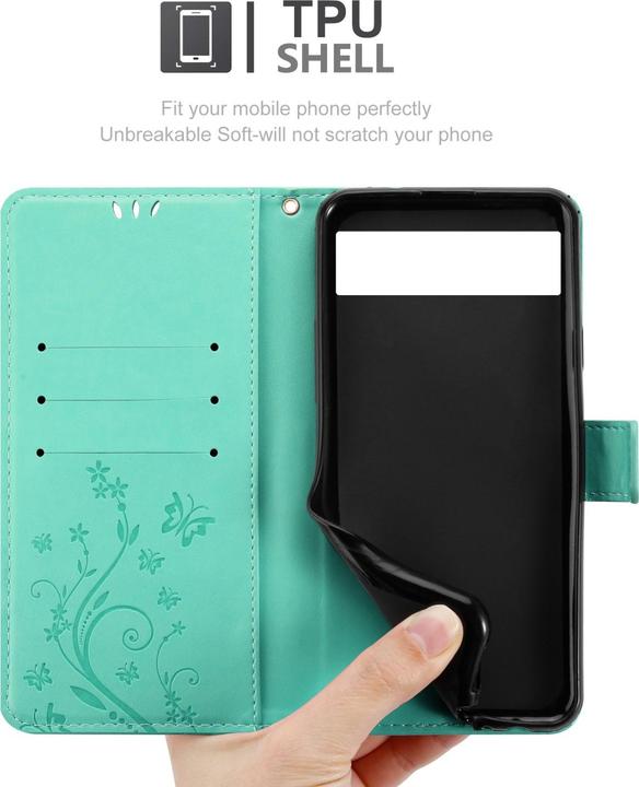 Actual product image Cadorabo Flower Book cover (Google Pixel 6a)