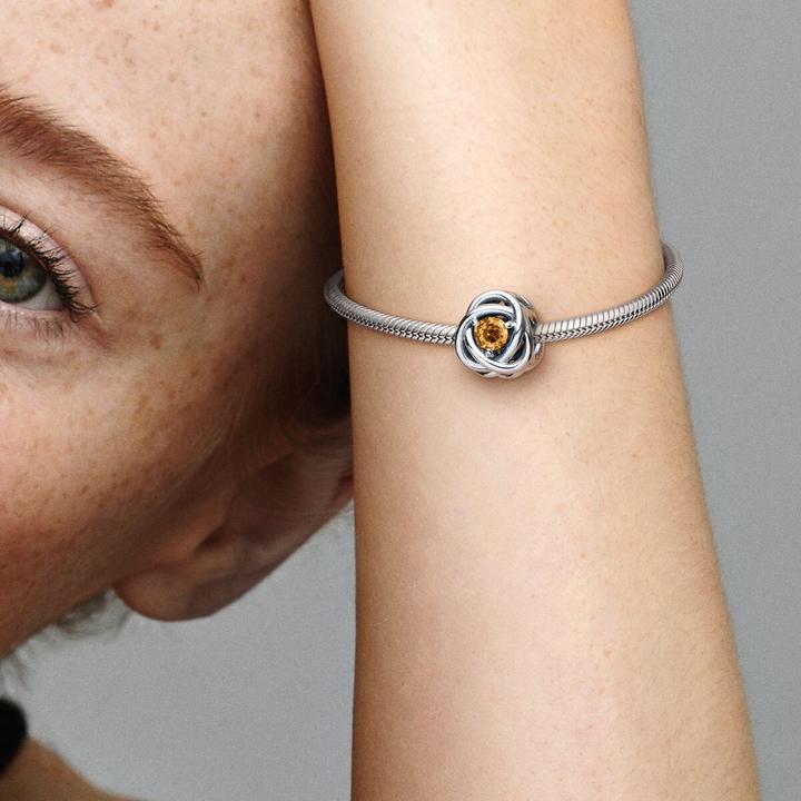 Produktbild Pandora November Geburtsstein Honigfarbener Ewigkeitskreis Charm (Sterling Silber 925, Mit Stein(en))