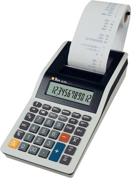 Twen Bureaucalculator 110 PD blauw 102x45x200 mm (BxHxD) Batterij Werking op netvoeding grijs/zwart (Batterijen)