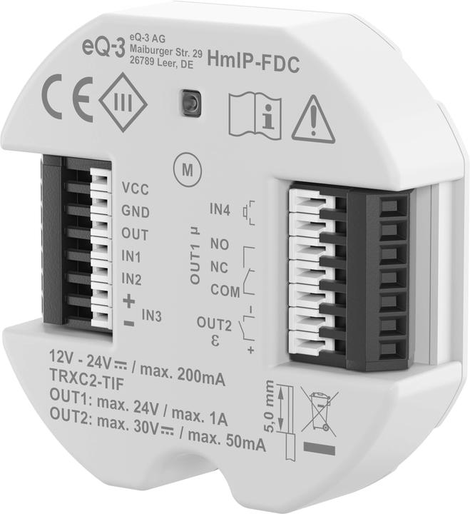 Produktbild EQ-3 Homematic IP Smart Home Universal Türöffner Controller, 160811A0 (Eingangstür, Indoor)