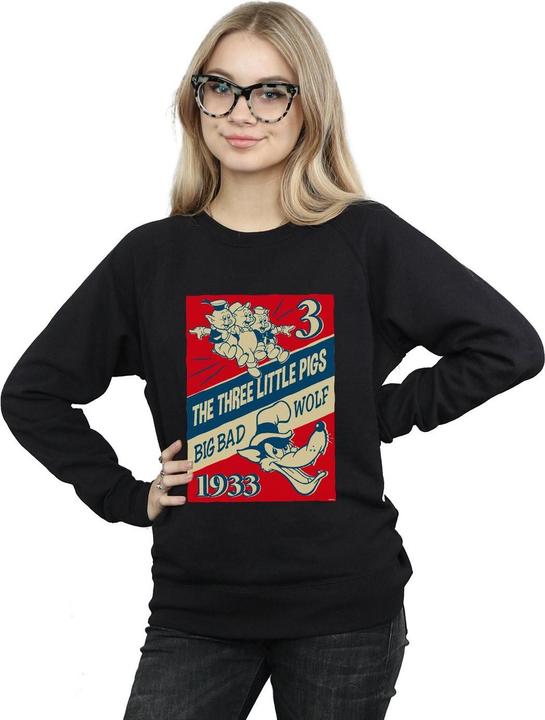 Immagine prodotto Disney Three Little Pigs And The Big Bad Wolf Felpa Donna (M)