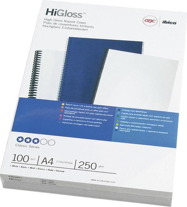 Image du produit GBC Matériau de couverture HiGloss blanc/blanc