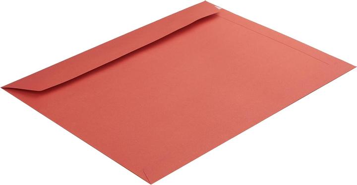 Produktbild Blanke Briefhüllen 50 rote Briefumschläge DIN C4 mit Haftklebung (C4, 50 x)