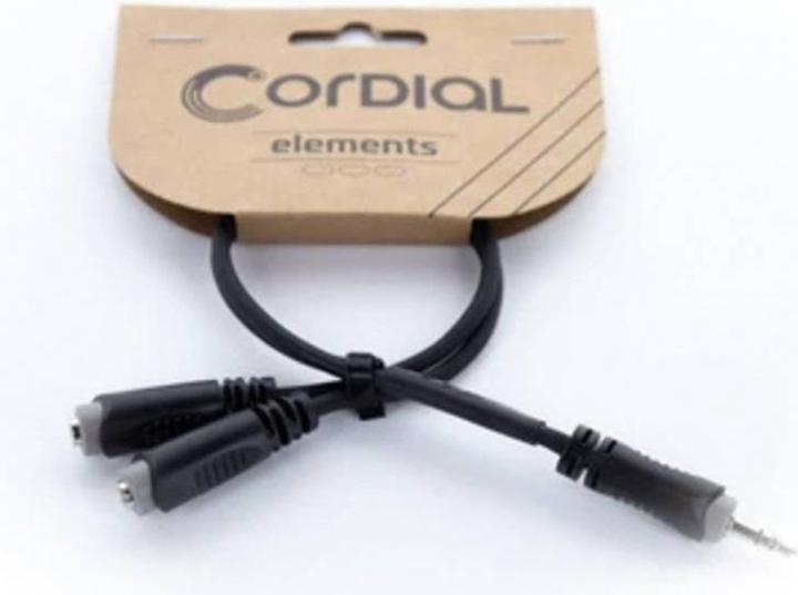 Actual product image Cordial 14883 Klinke Audio Y-Adapter (1x Klinkenstecker 3.5 mm - 2x Klinkenbuchs