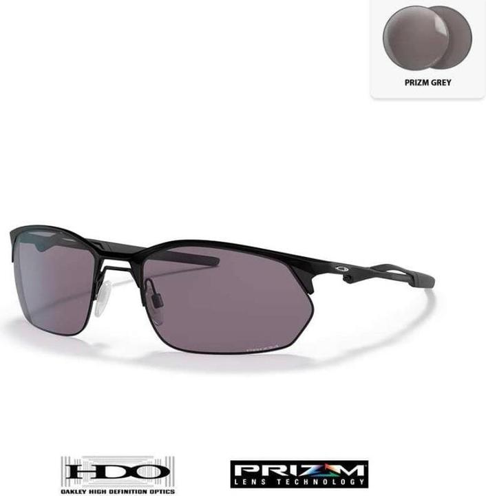 Oakley Wire Tap 2.0 Sonnenbrille - Graue Prizm Gläser - Schwarzes Satin Gestell