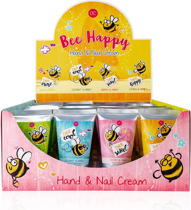 Actual product image Accentra Hand & Nail Cream BEE HAPPY in tube, 50ml, 4 motifs/fragrances assorted: Bee Happy/Citrus & Honey