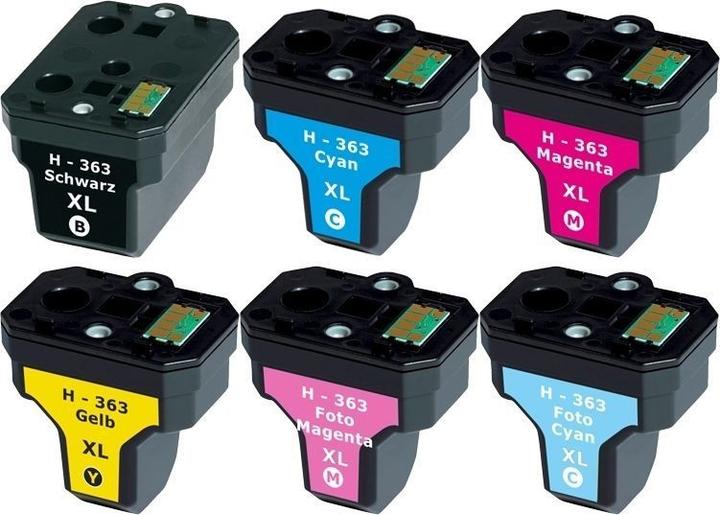 Produktbild Druckfuxx 6x XXL PATRONEN für HP363 C5180 C6250 C7180 C7280 C8180 3110 3210 3310