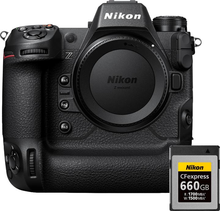Nikon Z9 + scheda CFexpress da 660 GB (45.70 Mpx, Full frame / FX)