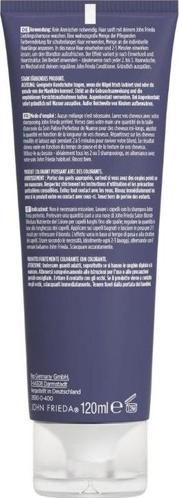 Produktbild John Frieda Salon Blonde Platinblond Pflegende Farbveredelung - 120ml (Platinblond)