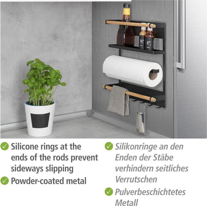 Actual product image Wenko Magnetic kitchen shelf Magna black