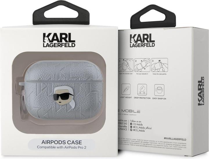 Produktbild Karl Lagerfeld AirPods Pro 2 PU Embossed Karl Head Case (Kopfhörer Hülle)