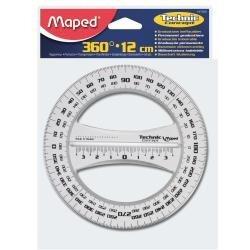 Immagine prodotto Maped Goniometro geometrico a 360 gradi, 120 mm, in plastica (120 mm)
