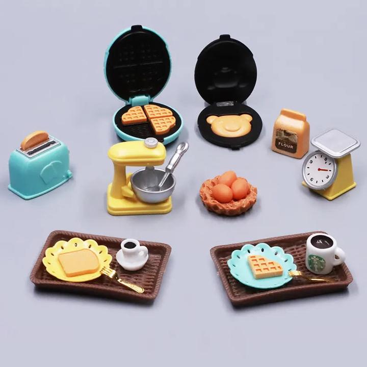 Immagine prodotto Activity Board Casa delle bambole fai da te Orso Biscotti 1/12 Mobili in miniatura Tostapane Forno Miscelatore