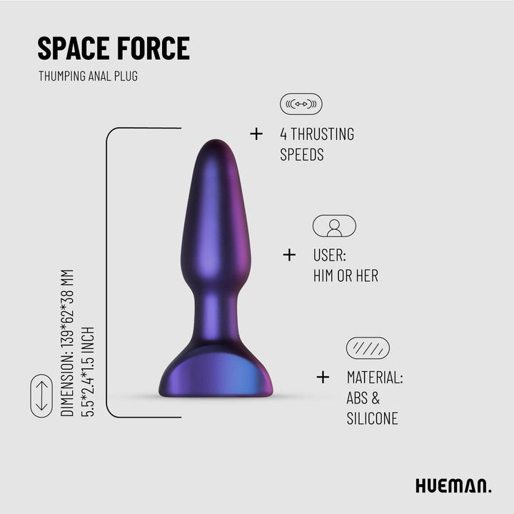 Actual product image Hueman Space Force anal plug with vibrations