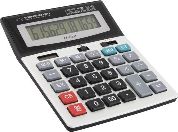 Produktbild Esperanza ECL103 Taschenrechner Desktop Einfacher Taschenrechner (Solarzellen, Akku)