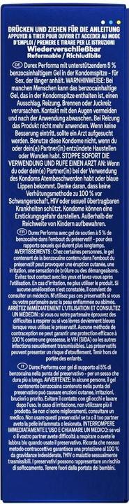 Voedingswaarden en ingrediënten Durex Performa (10 Pcs.)