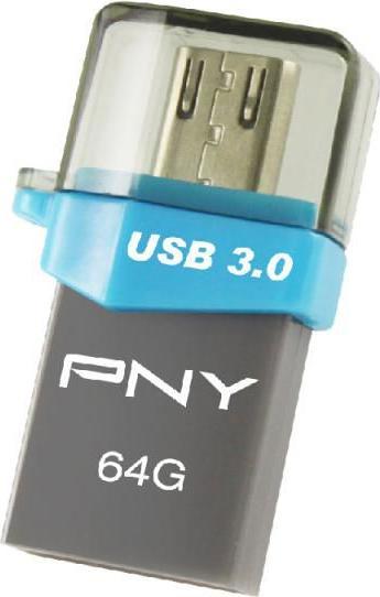 PNY DUO-LINK OTG OU3 64GB USB3.0 (64 GB, Micro USB-B, USB-A)