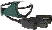 Produktbild MicroConnect Netz-Splitter (1.80 m, C14, C13)