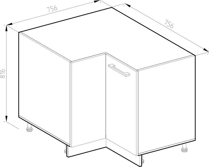 Image du produit Vicco Eckunterschrank R-Line