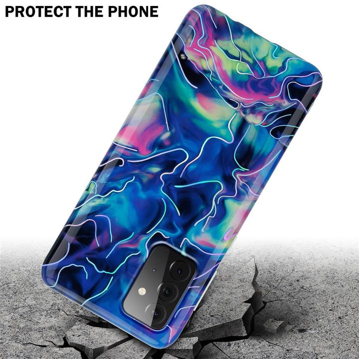 Productafbeelding Cadorabo IMD TPU kleurrijke marmeren hoes (Samsung Galaxy A72)