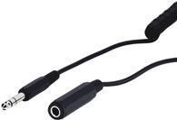 Image du produit Goobay Rallonge pour casque 6,35 mm, câble spiralé (5 m, Extension)