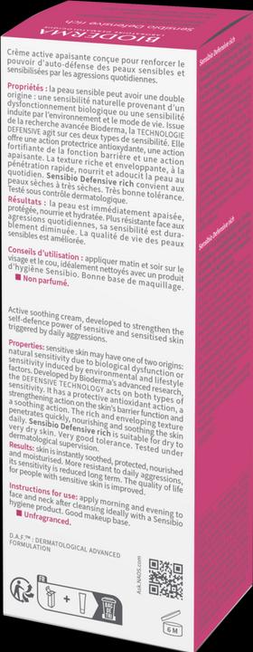 Actual product image Bioderma Sensibio Defensive Rich (40 ml, 24h cream)