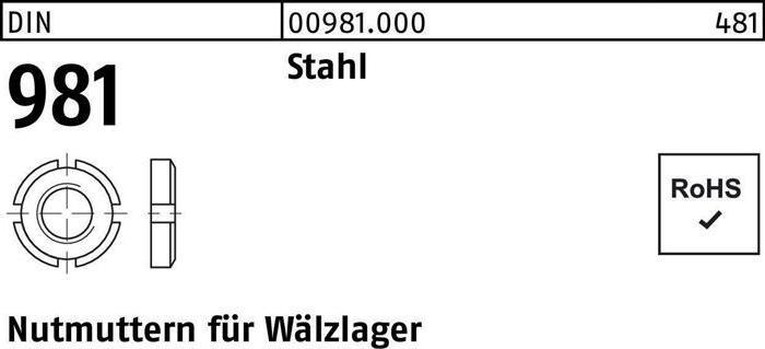 Produktbild Nutmutter DIN 981 KM34 M170x3 Stahl