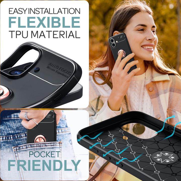 Produktbild Nalia Matte Ring Silikon Hülle (Apple iPhone 16 Plus)