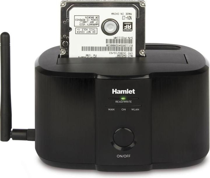 Actual product image Hamlet Wi-Fi Docking Station for 2.5" or 3.5" sata hard disks (1 Ports)