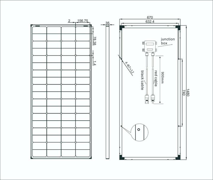 Productafbeelding Enjoy solar Zonnepaneel (180 W, 10.90 kg)