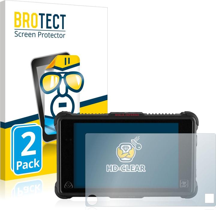 Produktbild BROTECT Schutzfolie Displayschutz Displayschutzfolie Folie Klar Transparent (2 Stück, Ninja Inferno)