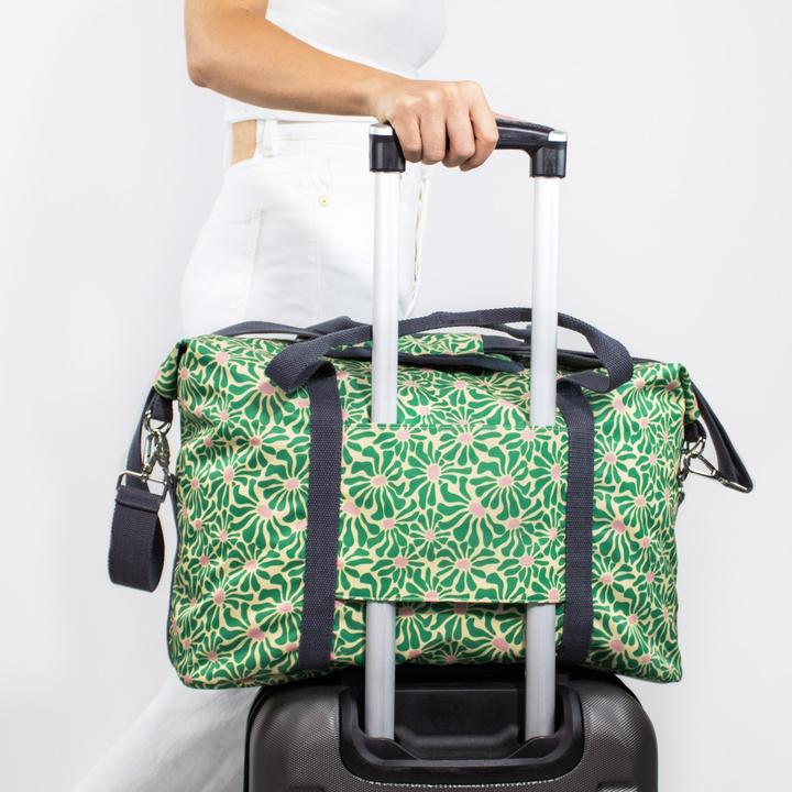 Produktbild Kind Bag Weekender Abstract Flowers - Green+Pink (560 l)