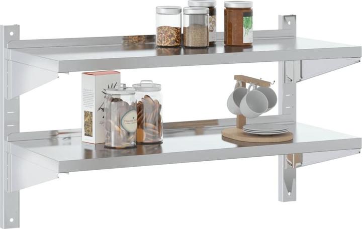 Produktbild VidaXL Wandregal mit 2 Böden Edel (100 x 40 x 60 cm)