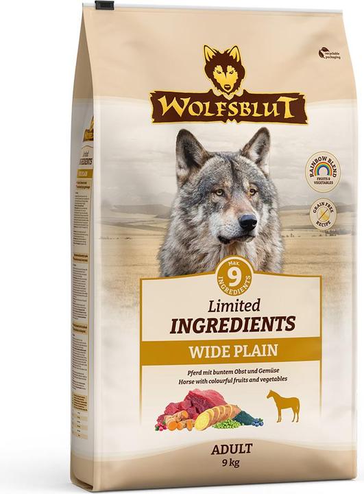 Immagine prodotto Wolfsblut Ingredienti limitati Adult Wide Plain per cani 9 kg (Adulto, 1 pz., 9000 g)