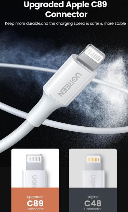 Actual product image Ugreen Lightning to USB-A 2.0 Cable (0.25 m, USB 2.0)