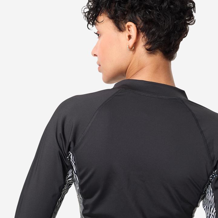 Image du produit Nabaiji Tee shirt manches longues zippé aquagym aquabike Femme - Phoebe noir (42)