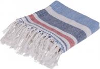 Ootb Asciugamano hammam fouta bianco / blu / rosso (80 x 170 cm)