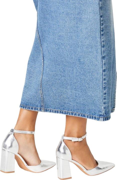 Actual product image Dorothy Perkins Womens/Ladies Blanche Pointed Ankle Strap High Block Heel Court Shoes (36)