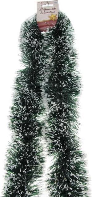 Produktbild MICA Living Lamettagirlande grün/weiss - ca. 7,5 x 200 cm