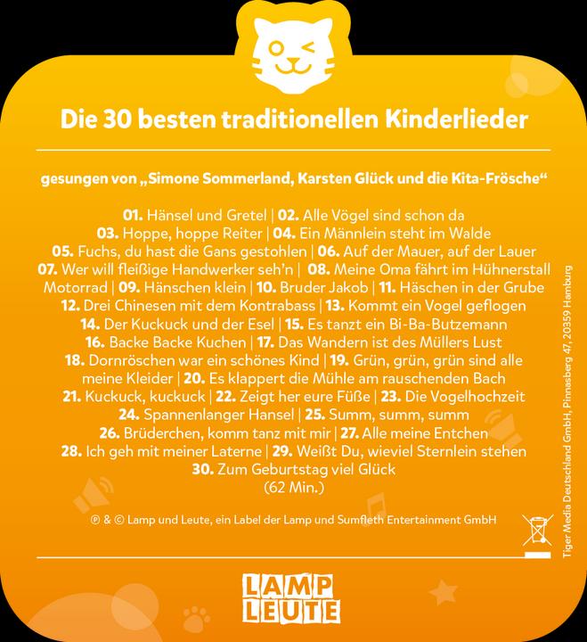 Actual product image Tigermedia The 30 best traditional children's songs (German)