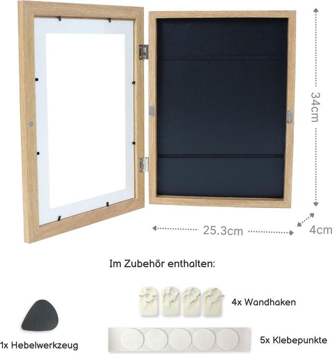 Produktbild Hermex Bilderrahmen Flip Fotorahmen A4 Kunstrahmen Bildhalter Wandrahmen (A4)