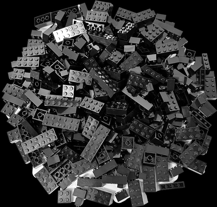 Image du produit LEGO Briques Noires Mix Basic - NOUVEAU! Quantité 1000x
